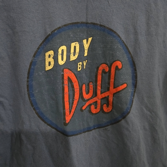 The Simpsons | Casual Blue Duff Short Sleeve Grapic Mens T Shirt - Picture 2 of 9